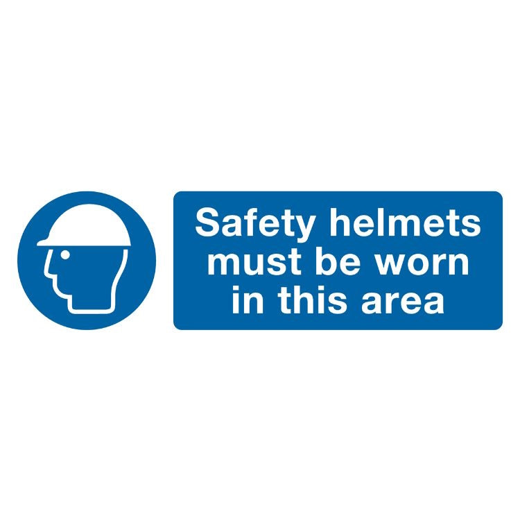 Sealey Mandatory Safety Sign - Safety Helmets Must Be Worn In This Area