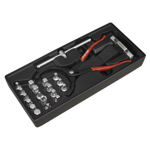 Sealey Tool Tray, Oil Filter Wrench, Pliers & Drain Plug Set 21pc (Premier)