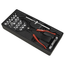 Load image into Gallery viewer, Sealey Tool Tray, Oil Filter Wrench, Pliers &amp; Drain Plug Set 21pc (Premier)
