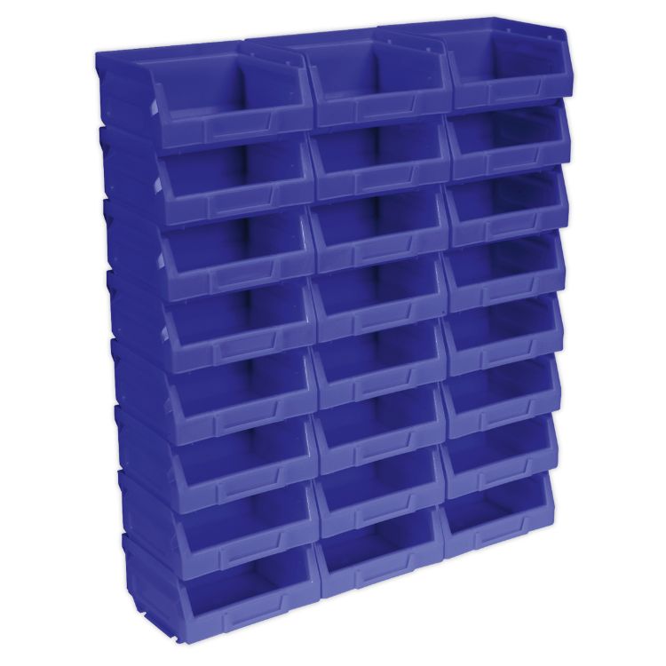 Sealey Plastic Storage Bin 105 x 85 x 55mm Blue - Pack of 24