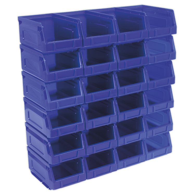 Sealey Plastic Storage Bin 105 x 165 x 85mm Blue - Pack of 24