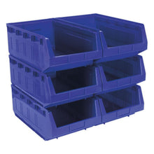 Load image into Gallery viewer, Sealey Plastic Storage Bin 310 x 500 x 190mm Blue - Pack of 6
