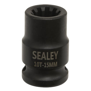 Sealey Brake Caliper Socket 1/2" Sq Drive 15mm - 10-Point