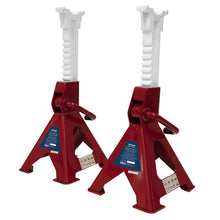Load image into Gallery viewer, Sealey Axle Stands (Pair) 3 Tonne Capacity per Stand Ratchet Type

