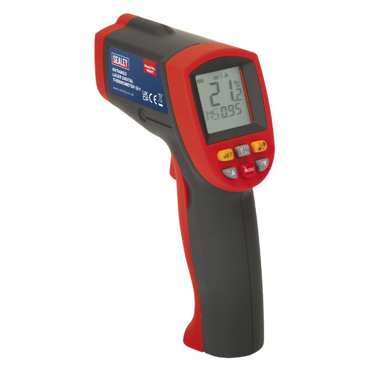 Sealey Infrared Laser Digital Thermometer 12:1 (-50°C to +700°C)