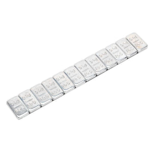 Sealey Wheel Weight 5g Adhesive Zinc Plated Steel Strip of 12 - Pack of 100